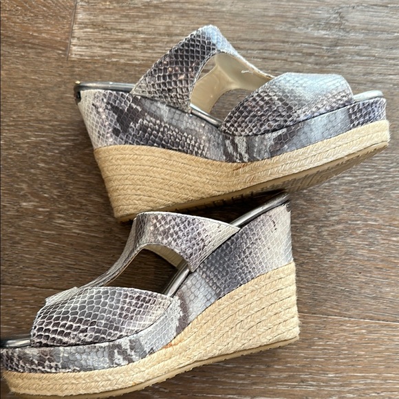 Jimmy Choo Gray silver Wedge Sandals - Picture 8 of 8